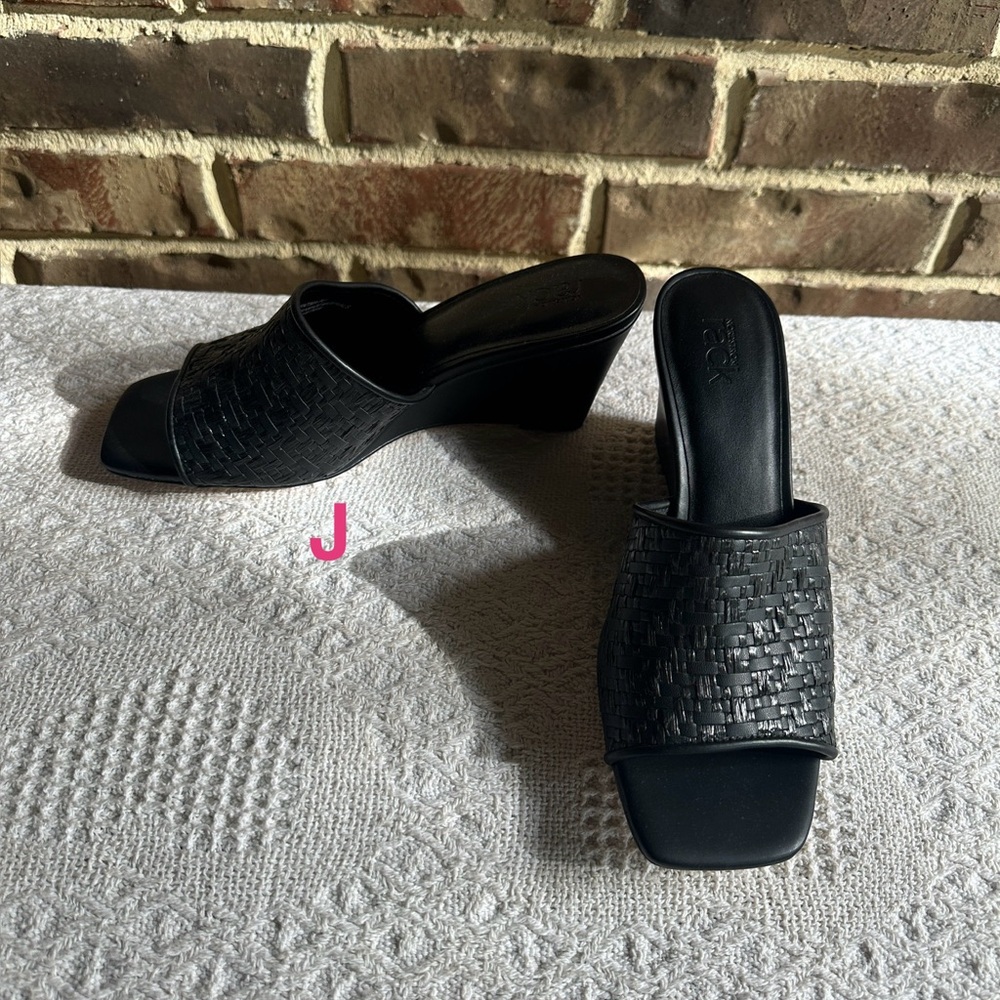 Nordstrom Black Woven Mules - Picture 3 of 3